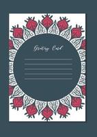 Mandala vintage template card vector