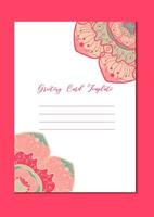 Mandala vintage template card vector