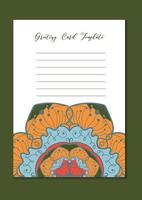 Mandala vintage template card vector