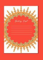 Mandala vintage template card vector