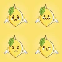 Lemon vector. Lemon character design. vector