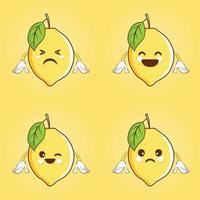 Lemon vector. Lemon character design. vector