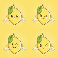 Lemon vector. Lemon character design. vector