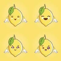 Lemon vector. Lemon character design. vector