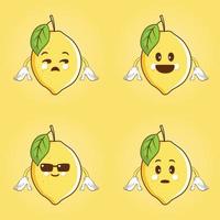 Lemon vector. Lemon character design. vector