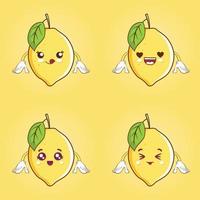 Lemon vector. Lemon character design. vector