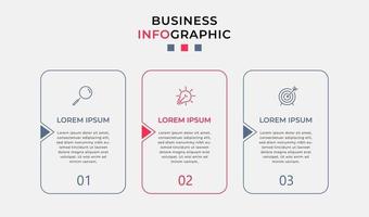 Infographic design template with icons and 3 options or steps vector