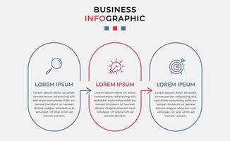 Infographic design template with icons and 3 options or steps vector