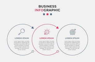 Infographic design template with icons and 3 options or steps vector