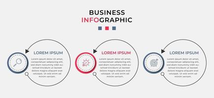 Infographic design template with icons and 3 options or steps vector