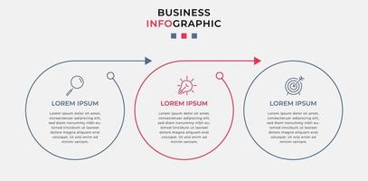 Infographic design template with icons and 3 options or steps vector