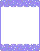 Empty purple curl frame banner template vector