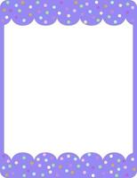 Empty purple curl frame banner template vector