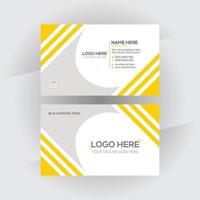 Yellow and gray colored vector business card design