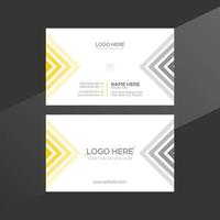 Yellow and gray colored vector business card design