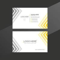 Yellow and gray colored vector business card design