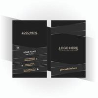 Golden and gray colored vector business card design