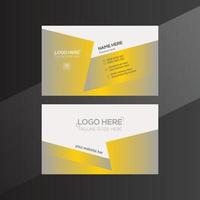 Yellow and gray colored vector business card design