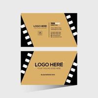 black and tan film company business card vector