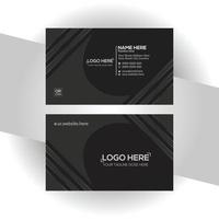 black colored vector business card design