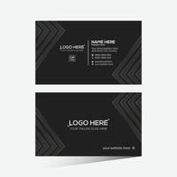 Black and gray colored vector business card design