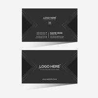 Black and gray colored vector business card design