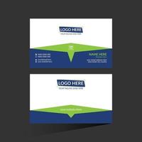 blue and green colored vector business card design