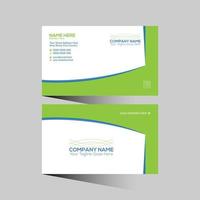 blue and green colored vector business card design