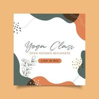 Abstract poster yoga class vector