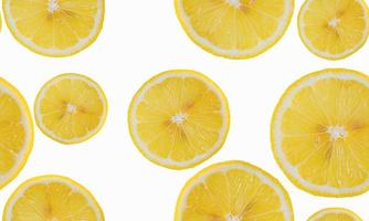 Lemon slice isolate seamless pattern. photo