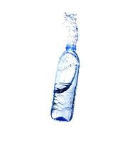 Water splash from a plastic bottle photo