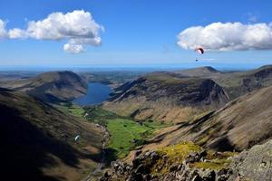 Paragliders enjoying the countryside of Wasdale photo