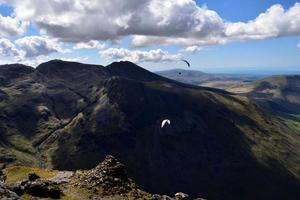 Paragliders over Lingmell Fell photo