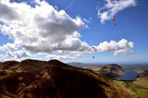 Paragliders over Lingmell Fell photo