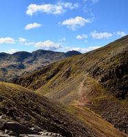 The steep track up the slope of Great Gable photo