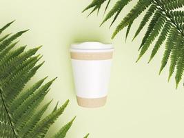 mockup of a paper coffee cup