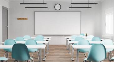 classroom with whiteboard photo