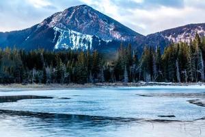 Last remnants of winter. Bow Valley Provincial Park. Alberta, Canada photo