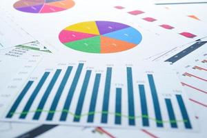 graph chart data for business in office photo