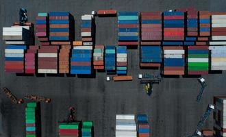 Container Terminals, Aerial view of the container photo