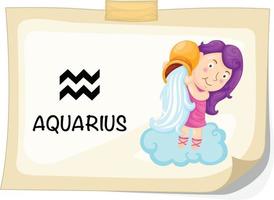 Zodiac signs - Aquarius vector Illustration