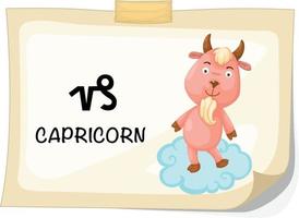 Zodiac signs -Capricorn vector Illustration