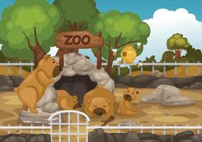 zoo and bear vector