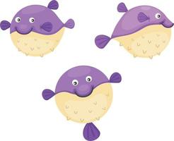 puffer fish vector