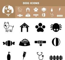 vector icono de perro