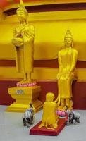 Golden Buddha statues at Wat Phra Yai temple, Koh Samui, Thailand, 2018
