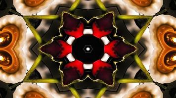 Colorful Hypnotic  Symmetric Kaleidoscope photo