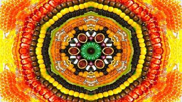 Colorful Hypnotic  Symmetric Kaleidoscope photo