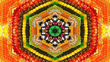 Colorful Hypnotic  Symmetric Kaleidoscope photo