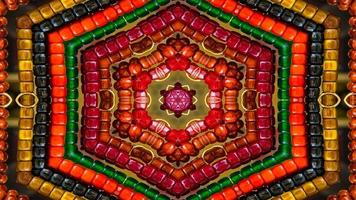 Colorful Hypnotic  Symmetric Kaleidoscope photo